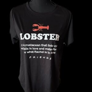 FRIENDS Lobster Catchphrase Tee Black XL